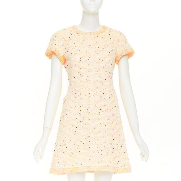 CHANEL Dresses & Skirts - Chanel speckle tweed lace dress